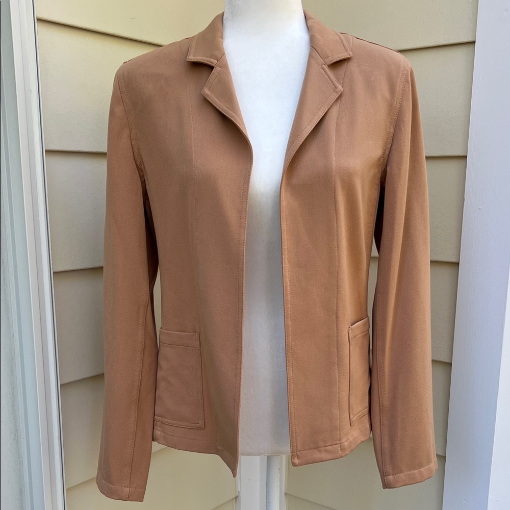 Orvis Camel Tan Open Front Blazer Jacket super cute, but it did not fit me.
